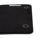 FOCUS VELOUR FLOOR MATS FRONT, BLACK WITH FOCUS LOGO, 2011 - 2015