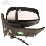 TRANSIT MK8 N/S DOOR MIRROR HOUSING & GLASS LARGE HEAD 15-