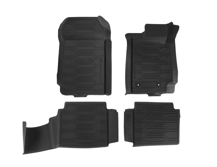 RANGER 01/2012-06/2022 RUBBER FLOOR MATS FRONT AND REAR,BLACK