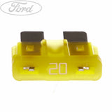 FORD MOTORCRAFT 20 AMP 32 VOLT BLADE FUSE TYPE YELLOW