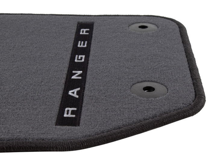 RANGER 01/2012-06/2022 VELOUR FLOOR MATS FRONT,BLACK,DRIVER SIDE