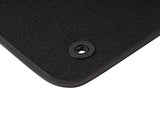 FIESTA VELOUR FLOOR MATS FRONT, BLACK WITH METAL GREY STITCHING, 2012 - 2017