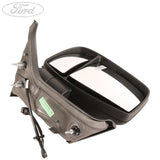 TRANSIT MK8 N/S DOOR MIRROR HOUSING & GLASS LARGE HEAD 15-