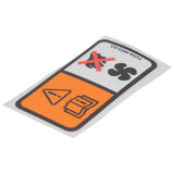 RADIATOR FAN WARNING DECAL