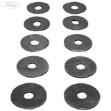 RADIATOR GRILLE AND FRONT BUMPER FLAT WASHER PACK OF 10