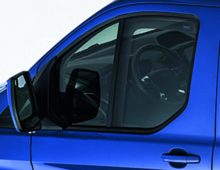 TRANSIT CUSTOM CLIMAIR FRONT WINDOW WIND DEFLECTORS BLACK 2017- ONWARDS