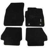 FIESTA FRONT & REAR CARPET FLOOR MATS BLACK WITH LOGO 2008-2011