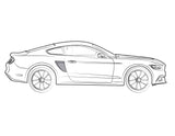 MUSTANG 03/2018-03/2023 BODY SIDE SCOOP KIT MATTE BLACK