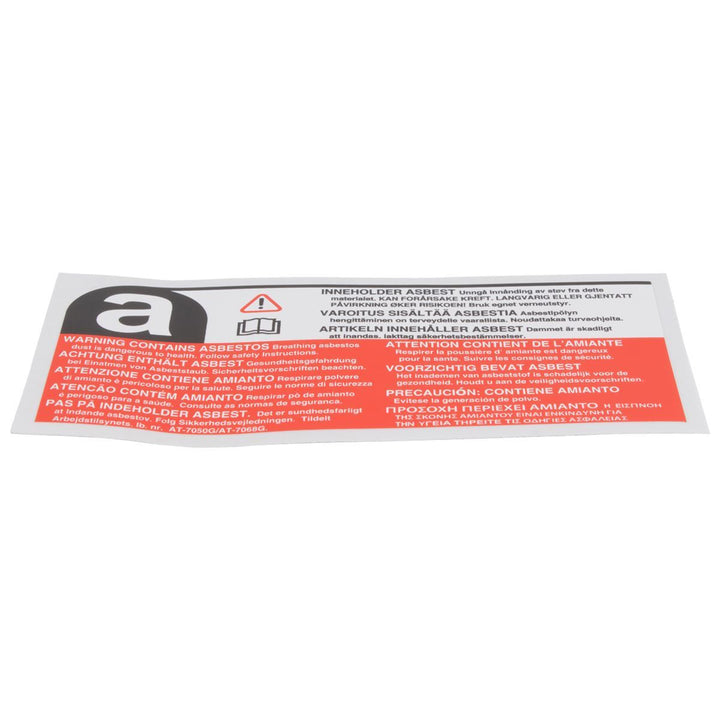 ASBESTOS WARNING DECAL