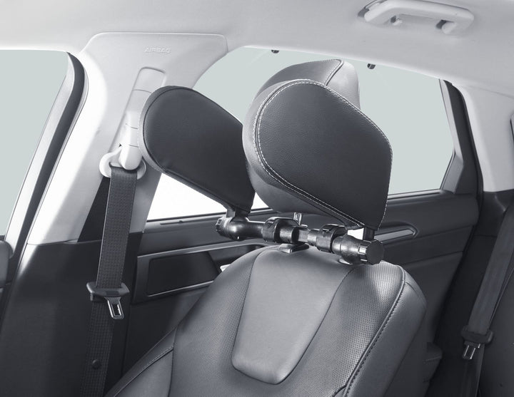 ACV* SLEEPING HEADREST BLACK PVC LEATHER WITH SILVER PIPING
