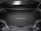 MUSTANG RUBBER BOOT FLOOR LOAD COMPARTMENT MAT TRAY WITH LOGO FOR VEHICLES WITHOUT SUBWOOFER 2024-ONWARDS