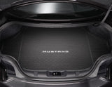 MUSTANG RUBBER BOOT FLOOR LOAD COMPARTMENT MAT TRAY WITH LOGO FOR VEHICLES WITHOUT SUBWOOFER 2024-ONWARDS