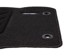 FIESTA FRONT & REAR CARPET FLOOR MATS BLACK WITH LOGO 2008-2011