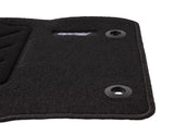 FIESTA FRONT & REAR CARPET FLOOR MATS BLACK WITH LOGO 2008-2011