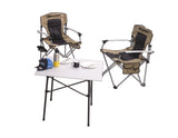 ARB* CAMPING CHAIR WITH CARRY BAG,BLACK AND BEIGE