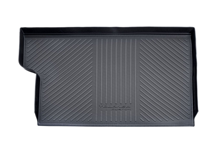 TRANSIT TOURNEO CUSTOM REAR RUBBER BOOT LINER, BLACK WITH LOGO, FOR LONG WHEEL BASE VERSION, 2018 - ONWARDS