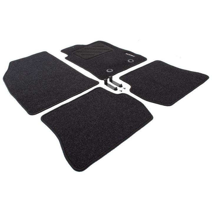 FIESTA FRONT & REAR CARPET FLOOR MATS CONTOURED SET SATIN BLACK AUTOMATIC 2002-2008