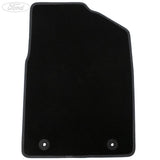 KA FRONT FLOOR MATS SET BLACK ACCENT VELOUR 2008-2016