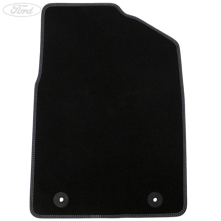 KA FRONT FLOOR MATS SET BLACK ACCENT VELOUR 2008-2016