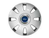 SET OF 4 SILVER WHEEL COVER TRIMS. FITS 16