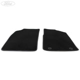 KA FRONT FLOOR MATS SET BLACK ACCENT VELOUR 2008-2016