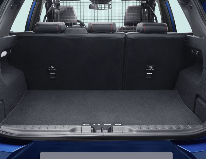 PUMA REAR CARPET BOOT LINER LOAD COMPARTMENT MAT BLACK WITH LOGO & FOLD OUT FUNCTION 2019 - ONWARD