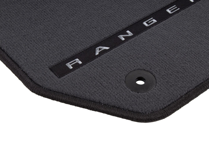 RANGER 01/2012-06/2022 VELOUR FLOOR MATS FRONT,BLACK,DRIVER SIDE