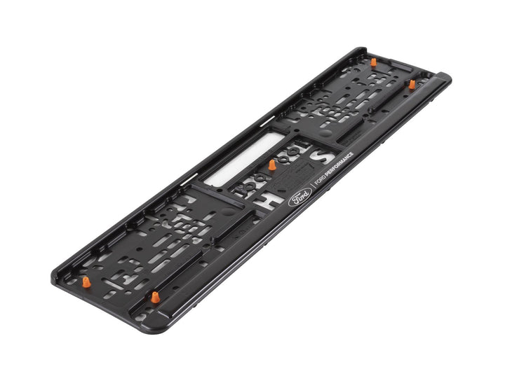 Ford Performance Number Plate Holder Kit Front & Rear Black With Silver 3D Effect Logo Set Of 2