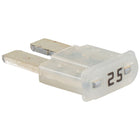 25 AMP 32 VOLT WHITE BLADE TYPE CIRCUIT BREAKER FUSE 2 PIN