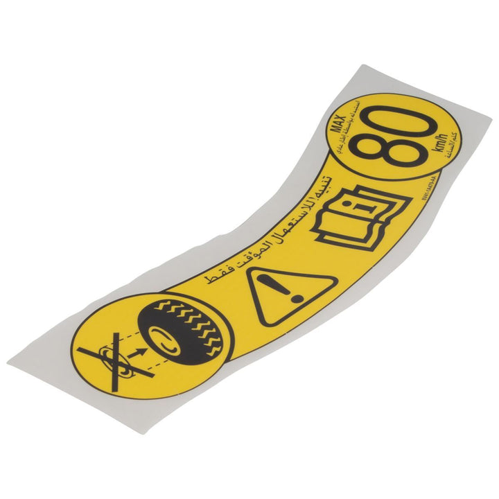 TIRE PRESSURE INSTRUCTION DECAL
