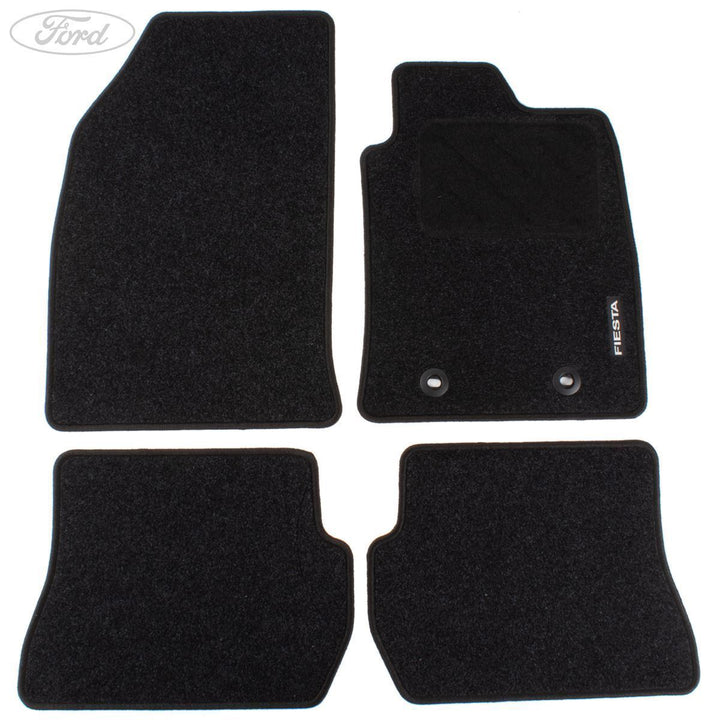 FIESTA FRONT & REAR CARPET FLOOR MATS CONTOURED SET SATIN BLACK AUTOMATIC 2002-2008