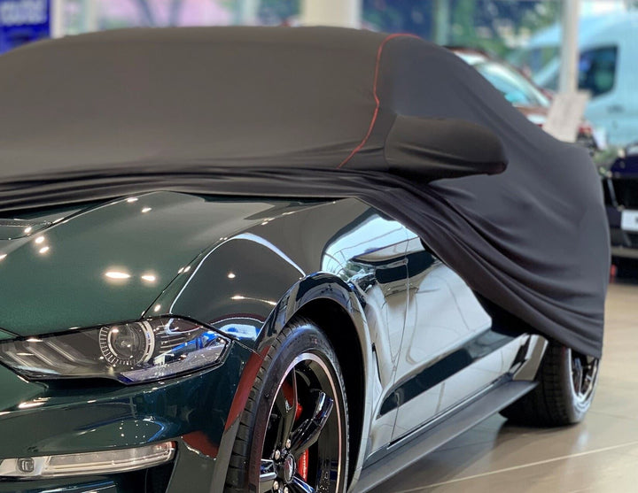 MUSTANG PREMIUM PROTECTIVE COVER BLACK WITH RED LINER AND FORD PERFORMANCE LOGO
