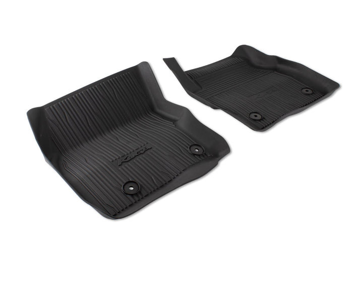 KUGA FRONT RUBBER FLOOR MATS, TRAY STYLE WITH RAISED EDGES , BLACK AND KUGA LOGO, BLACK 2016 - 2019