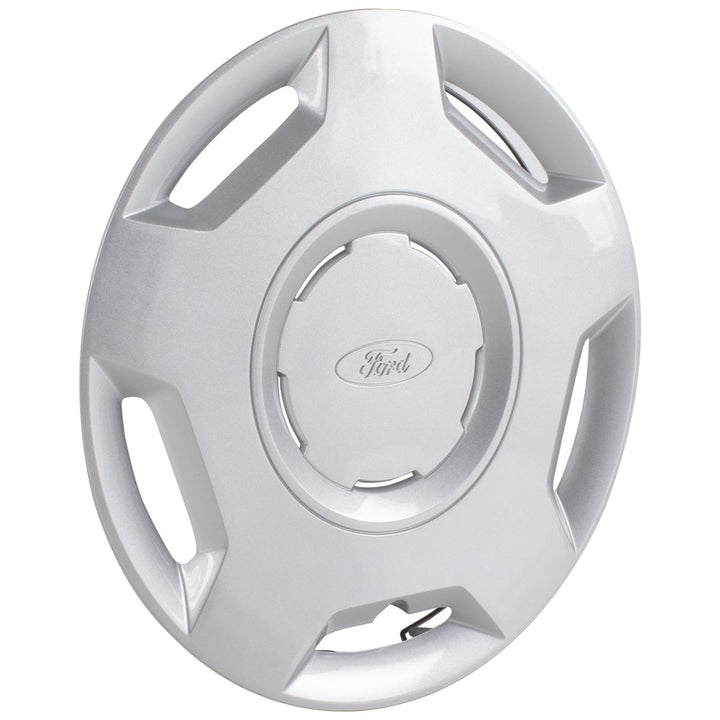 FUSION & FIESTA SET OF 4 WHEEL COVER TRIMS, SILVER, 5 SPOKE DESIGN, FITS 14