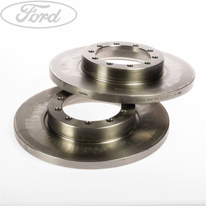 TRANSIT MK7 REAR SOLID BRAKE DISCS 284MM PAIR TWIN AXLE