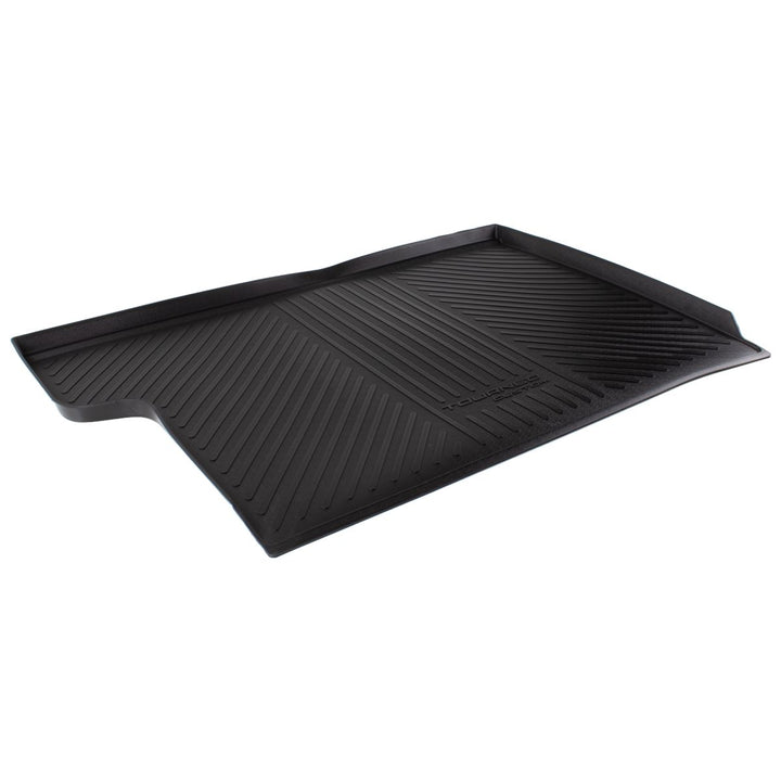 TRANSIT TOURNEO CUSTOM REAR RUBBER BOOT LINER, BLACK WITH LOGO, FOR LONG WHEEL BASE VERSION, 2018 - ONWARDS