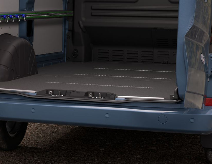 TRANSIT CUSTOM WOODEN LOAD FLOOR WITH INTEGRATED AIRLINE RAILS