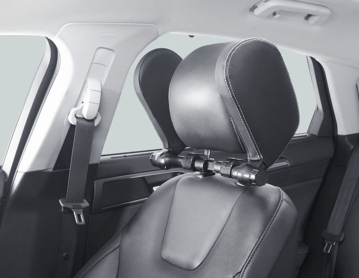 ACV* SLEEPING HEADREST BLACK PVC LEATHER WITH SILVER PIPING