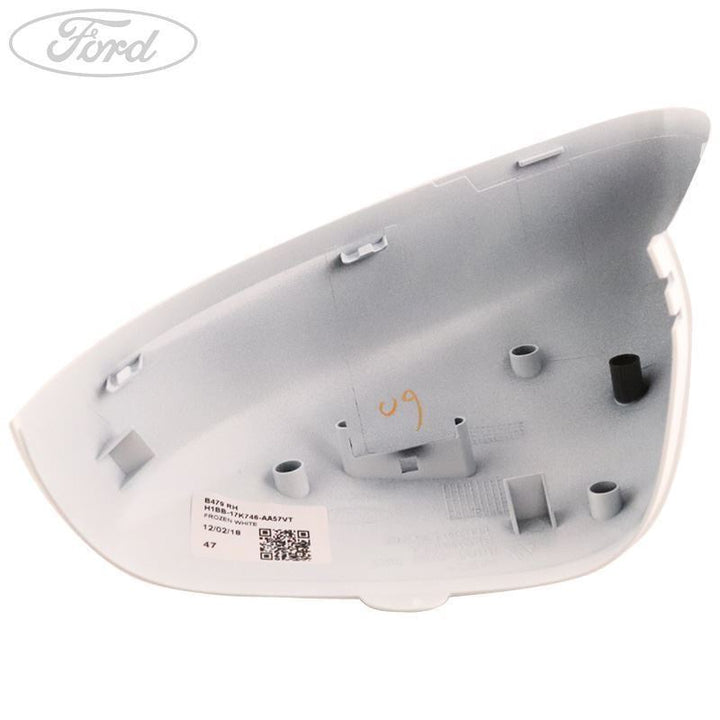 FIESTA MK8 O/S DOOR MIRROR HOUSING COVER FROZEN WHITE 2017-