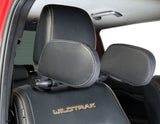 ACV* SLEEPING HEADREST BLACK PVC LEATHER WITH SILVER PIPING