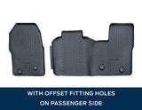 TRANSIT AND TRANSIT CUSTOM RUBBER FLOOR MATS FRONT, BLACK WITH LOGO, AUTOMATIC TRANSMISSION ONLY