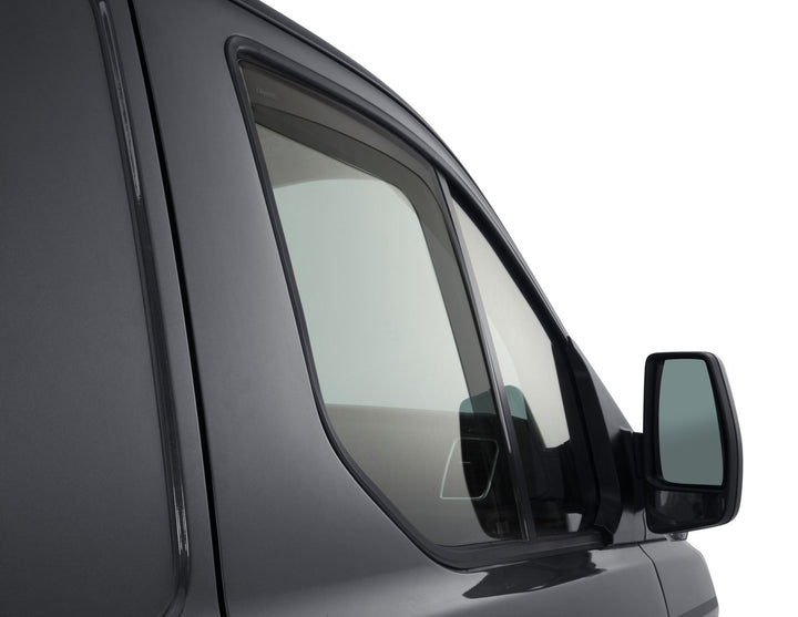 TRANSIT CUSTOM CLIMAIR FRONT WINDOW WIND DEFLECTORS BLACK 2017- ONWARDS