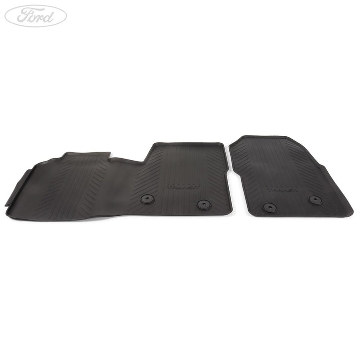 TRANSIT CUSTOM & TRANSIT RUBBER FLOOR MATS FRONT, BLACK, MANUAL TRANSMISSION ONLY