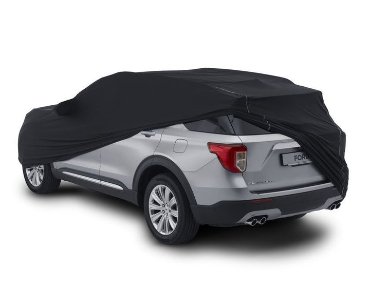 EXPLORER PREMIUM PROTECTIVE COVER BLACK, WITH WHITE LINER AND WHITE FORD OVAL