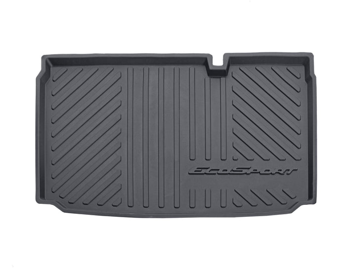 ECOSPORT REAR RUBBER BOOT LINER LOADING MAT BLACK WITH LOGO 2017- ONWARDS