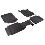 RANGER 01/2012-06/2022 RUBBER FLOOR MATS FRONT AND REAR,BLACK