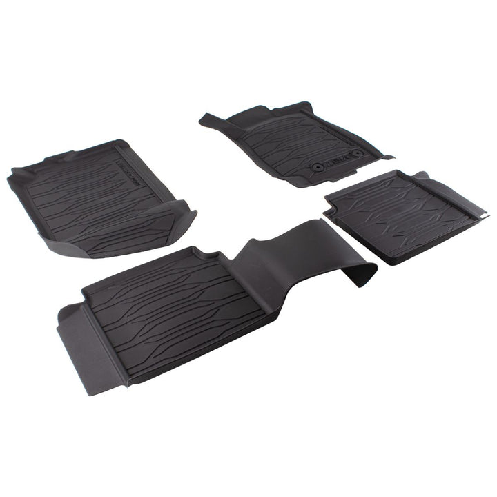 RANGER 01/2012-06/2022 RUBBER FLOOR MATS FRONT AND REAR,BLACK