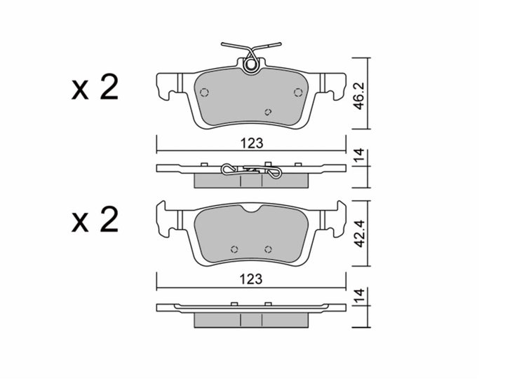 FIESTA TAROX®* PERFORMANCE REAR BRAKE PAD KIT 05/2017