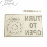 TRANSIT TURN ON OPEN INSTRUCTION DECAL