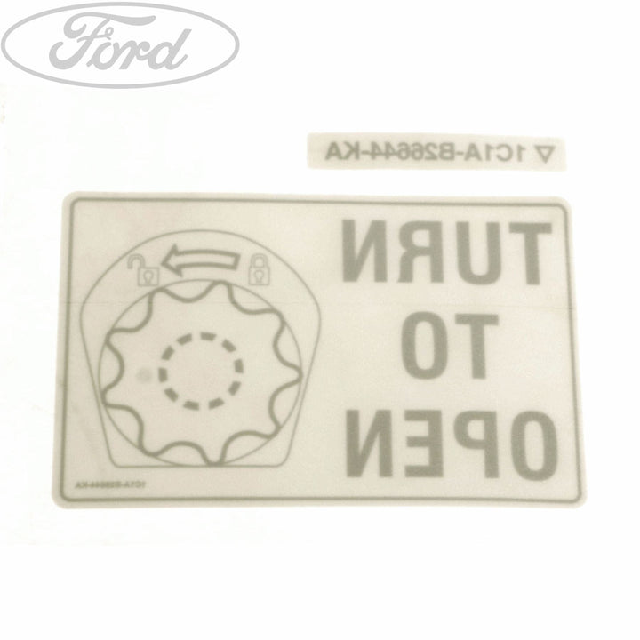 TRANSIT TURN ON OPEN INSTRUCTION DECAL